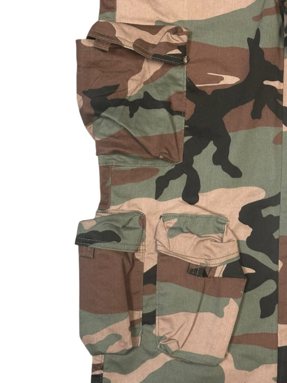 VIP Jeans Green/Brown Camo Cargo Pants Women Size 9/29 Mid Rise Stretch Pockets - Picture 5 of 14